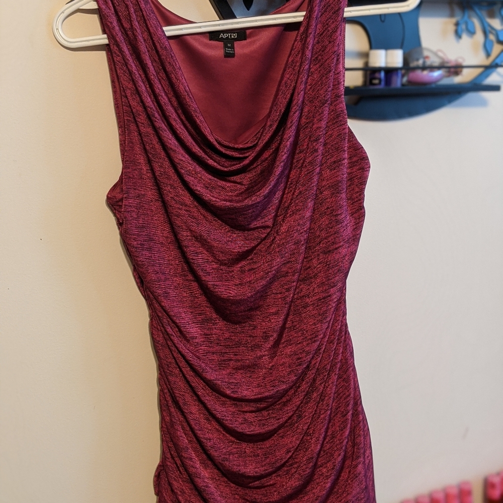 Dark pink dress tank